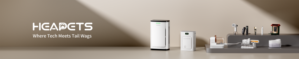 HEAPETS Pet Air Purifier in a modern home setting